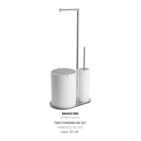 System Hareketli Wc Set Beyaz/Krom Renk (BA4053 056 R1-CR) - 3