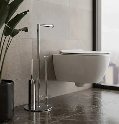 System Hareketli Wc Set Krom Renk (BA4001 049 CR) - 1