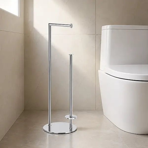 System Hareketli Tuvalet Kağıtlığı Krom Renk 718X200X213 Mm (BA4001 052 CR) - 2