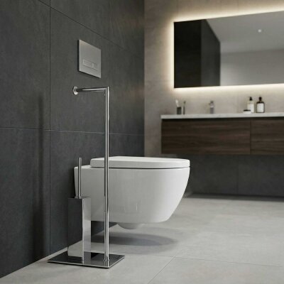 System Hareketli Wc Set Krom Renk (BA4002 048 CR) - System Banyo