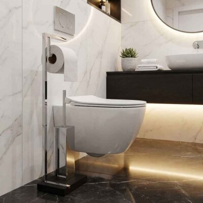 System Hareketli Wc Set Krom Renk (BA4008 050 CR) - System Banyo