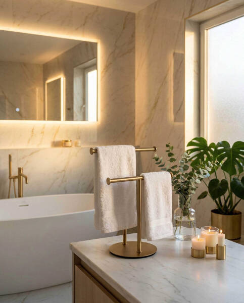 System Hareketli Havluluk Mat Altın Rengi (BA4001 055 GB) - 1