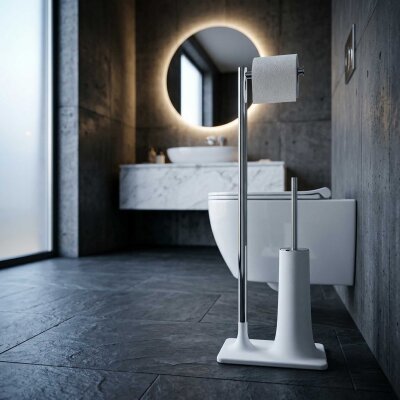 System Hareketli Wc Set Beyaz/Krom Renk (BA4015 048 R1-CR) - System Banyo