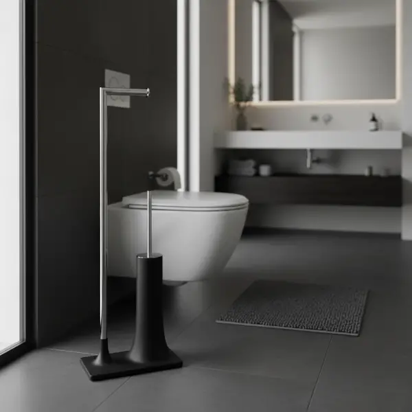 System Hareketli Wc Set Krom/Siyah (BA4015 048 R2-CR) - 2