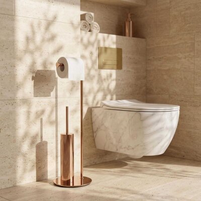 System Hareketli Wc Set Rose Renk (BA4001 048 RS) - System Banyo
