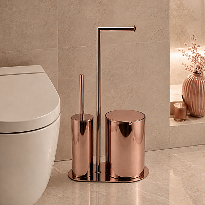 System Hareketli Wc Set Rose Renk (BA4057 056 RS) - System Banyo