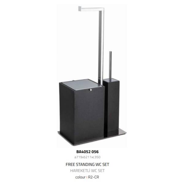 System Hareketli Wc Set Siyah/Krom Renk (BA4052 056 R2-CR) - 2