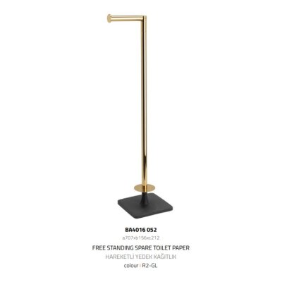 System Hareketli Yedek Kağıtlık Siyah/Gold Renk (BA4016 052 R2-GL) - 2