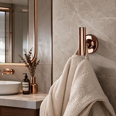 System Hoop Askılık Rose Renk (BA1003 001 RS) - System Banyo