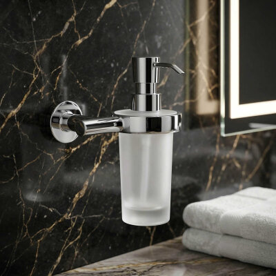 System Hoop Duvara Monte Sıvı Sabunluk Krom Cam (BA1003 006 CR-C1) - System Banyo