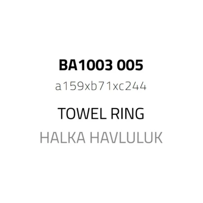 System Hoop Halka Havluluk Füme Renk (BA1003 005 BBN) - 2