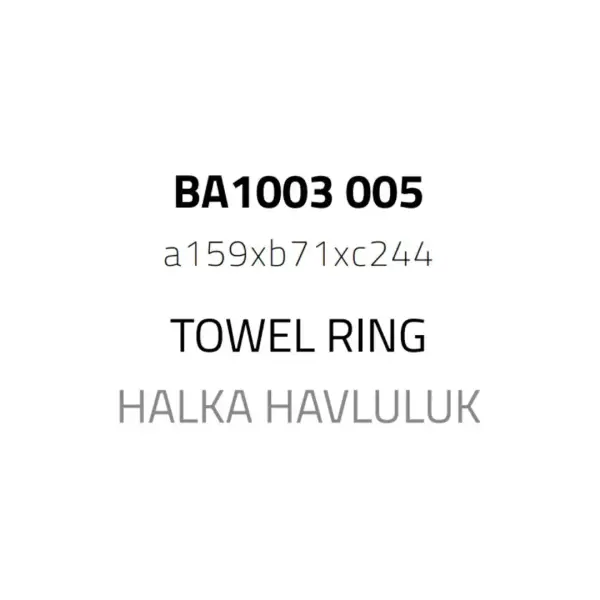 System Hoop Halka Havluluk Füme Renk (BA1003 005 BBN) - 2