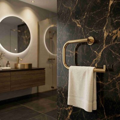 System Hoop Halka Havluluk Gold Renk (BA1003 005 GL) - System Banyo