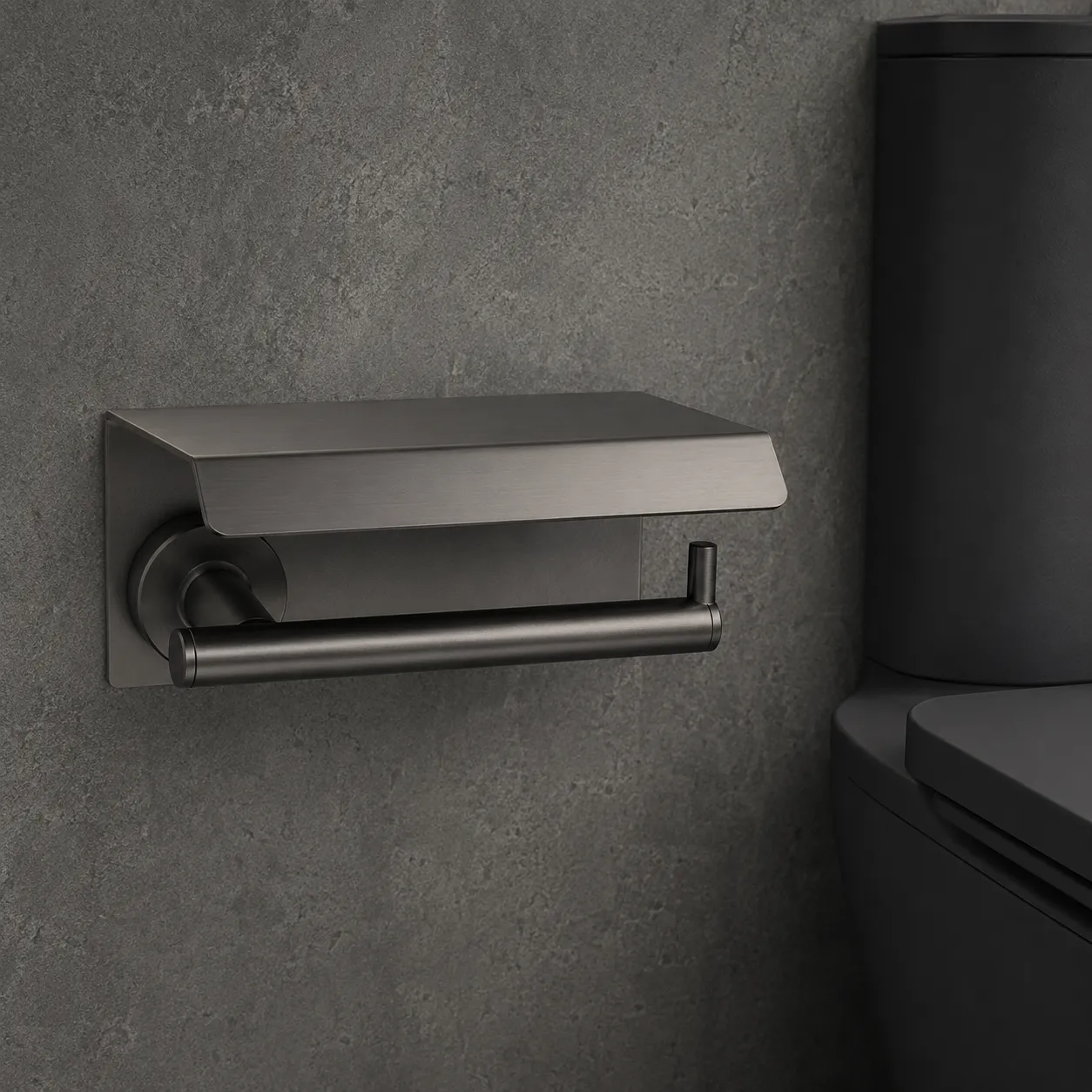 System Hoop Kapaklı Tuvalet Kağıtlığı Füme Renk (BA1003 011 BBN) - 1