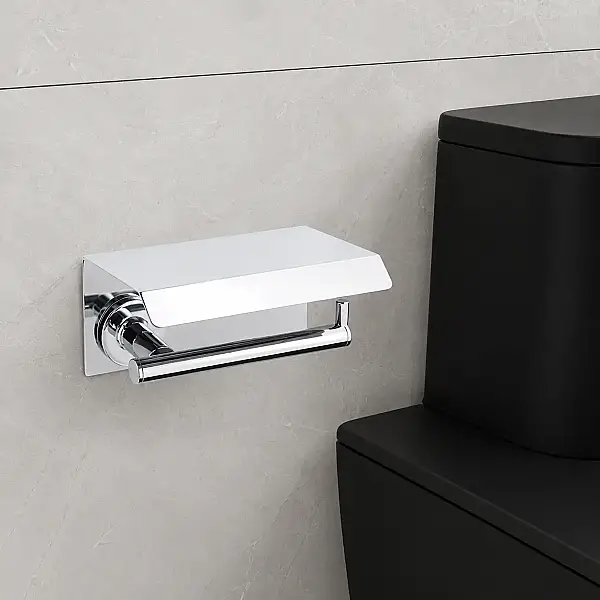 System Hoop Kapaklı Tuvalet Kağıtlığı Krom Renk (BA1003 011 CR) - 1
