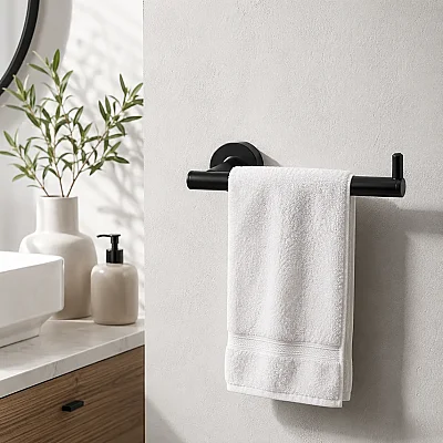 System Hoop Tuvalet Kağıtlığı Siyah Renk (BA1003 002 AL6) - System Banyo (1)