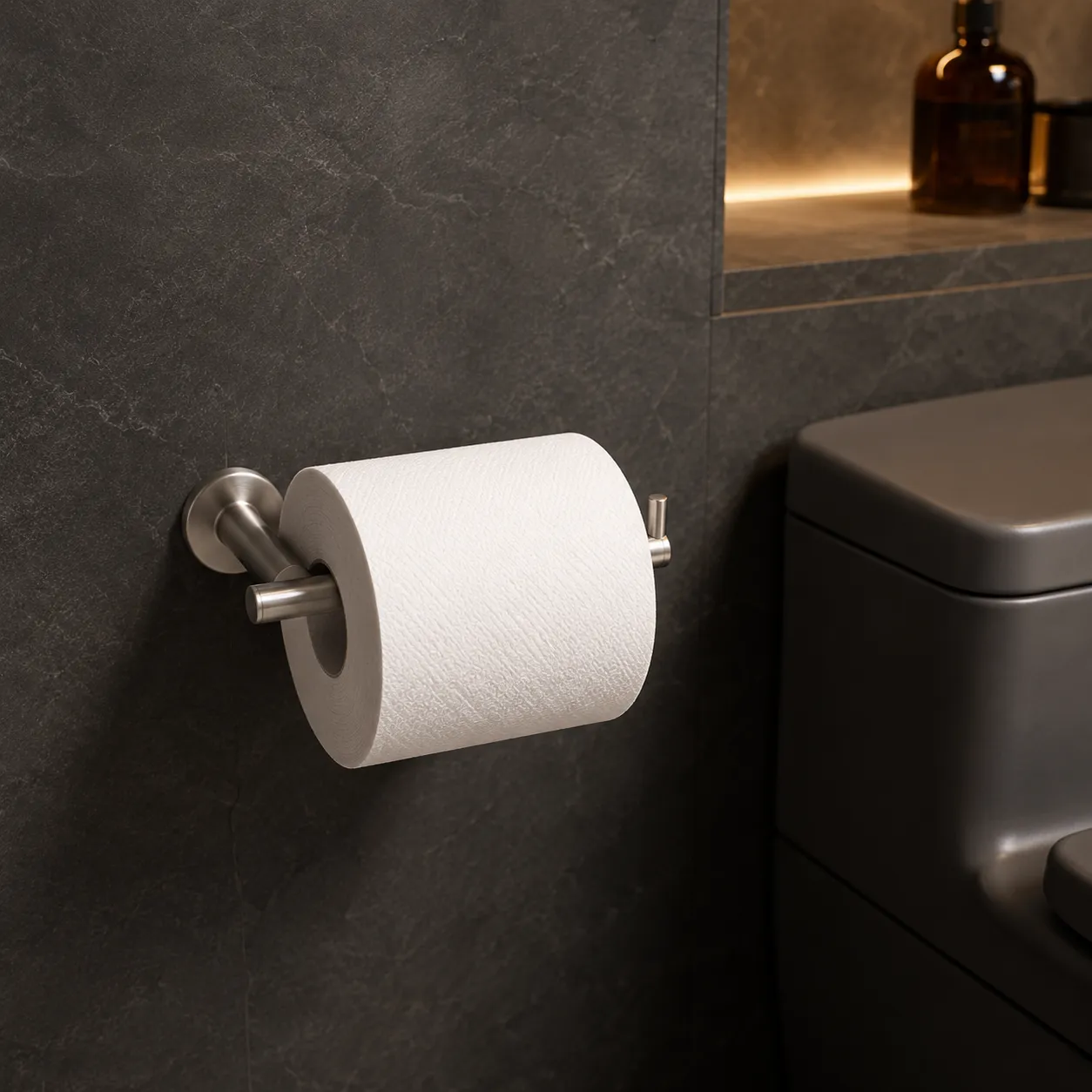 System Hoop Tuvalet Kağıtlığı Saten Renk (BA1003 002 NBM) - 2