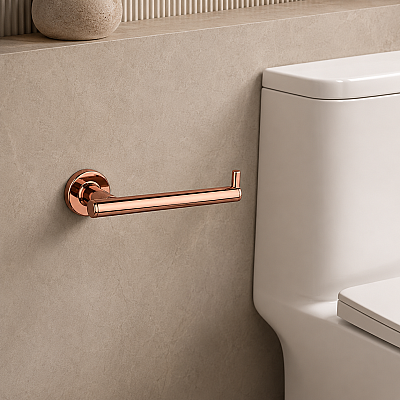 System Hoop Tuvalet Kağıtlığı Rose Renk (BA1003 002 RS) - System Banyo