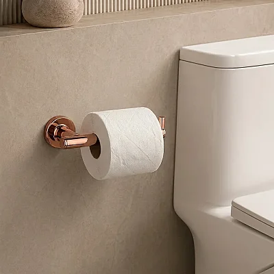 System Hoop Tuvalet Kağıtlığı Rose Renk (BA1003 002 RS) - System Banyo (1)