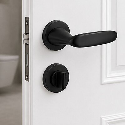 System Imas Rozetli Wc Kapı Kolu Siyah (HA501RO92W AL6) - System