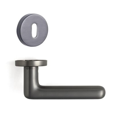 System Jaden Füme Renk Rozetli Kapı Kolu (HA281RO12 BBN) - System