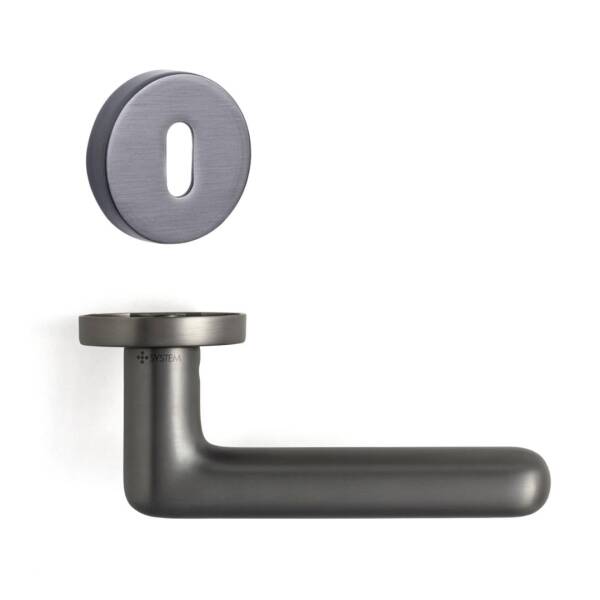 System Jaden Füme Renk Rozetli Kapı Kolu (HA281RO12 BBN) - 1