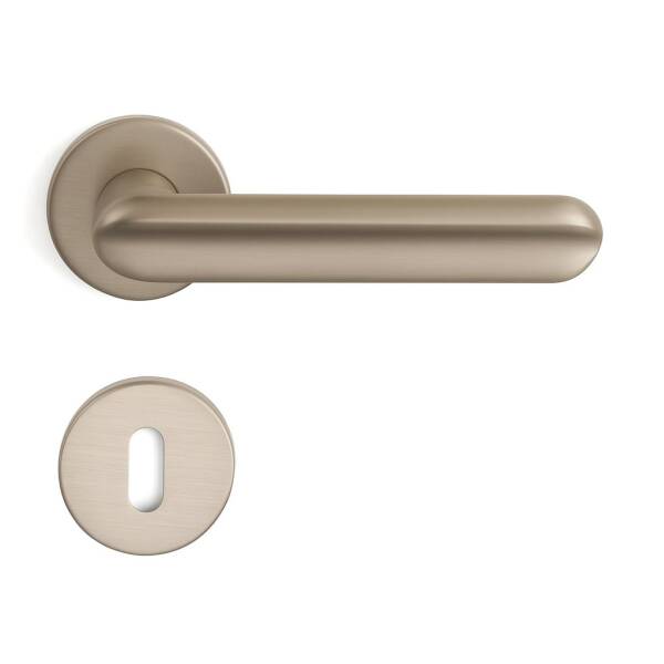 System Jaden Nikel Saten Renk Rozetli Kapı Kolu (HA281RO12 NBM) - 1