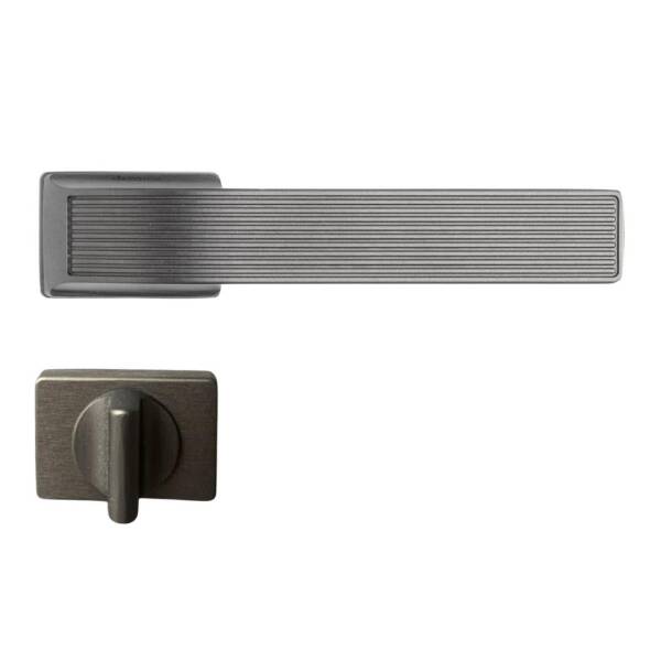 System Jedi Fırçalı Füme Rozetli Kapı Kolu (HA261RO15 ELX1) - 2