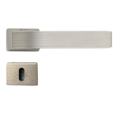 System Jedi Fırçalı Nikel Saten Rozetli Kapı Kolu (HA261RO15 ELX2) - System (1)