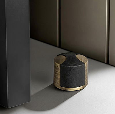 System Kapı Stoperi Mat Antik Sarı / Siyah 35mm (DS1005 0035 ABM-P6) - System