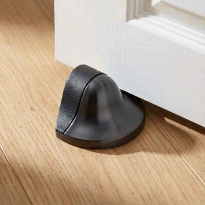 System Kapı Stoperi Füme-Siyah Plastik Yapışkanlı/Vidalı (DS1000 0045 BBN-P6) - 1