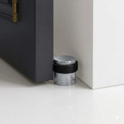 System Kapı Stoperi Krom/Siyah (DS1016 0038 CR-P6) - System