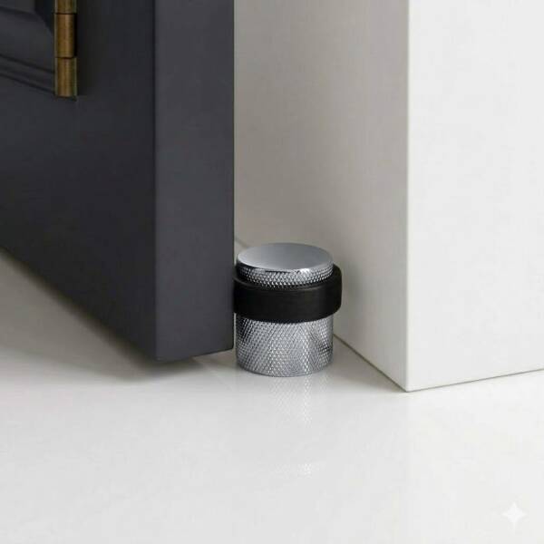 System Kapı Stoperi Krom/Siyah (DS1016 0038 CR-P6) - 1