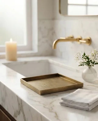 System Kare Banyo Tepsisi Antik Renk (BA2044 037 ABM) - System Banyo (1)