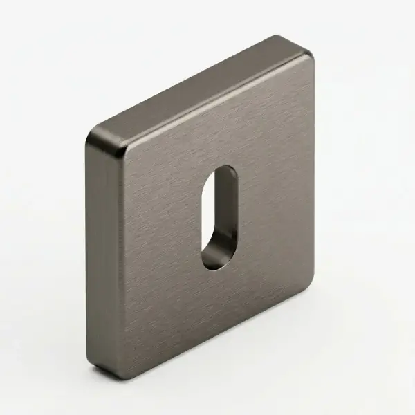 System Kare Oda Tipi Kapı Rozeti Fırçalı Füme Renk (RO11N ELX1) - 1