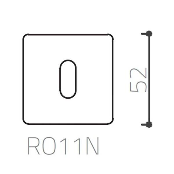 System Kare Oda Kapı Rozeti Fırçalı Mat Altın Renk (RO11N ELX5) - 2