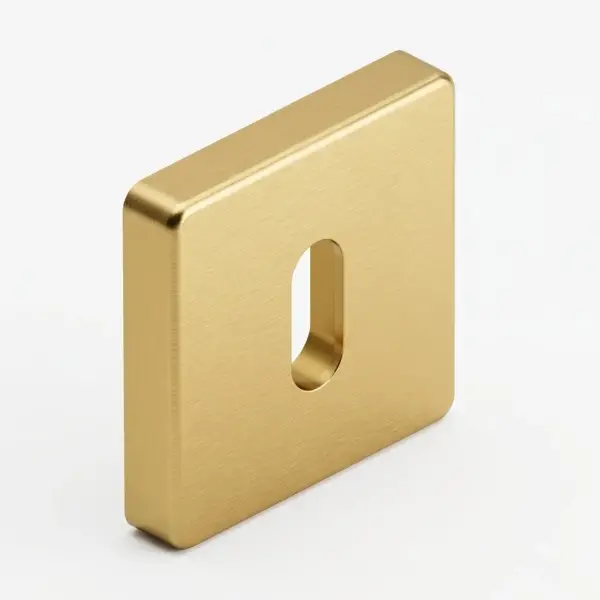 System Kare Oda Kapı Rozeti Fırçalı Mat Altın Renk (RO11N ELX5) - 1