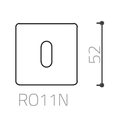 System Kare Oda Kapı Rozeti Rose Saten (RO11N RSB) - 2