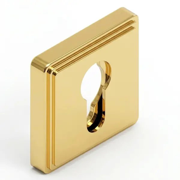 System Kare Yale Kapı Rozeti Altın Renk (RO17Y GL) - 1