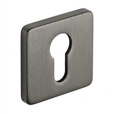 System Kare Oda Tipi Kapı Rozeti Fırçalı Füme Renk (RO21N ELX1) - System