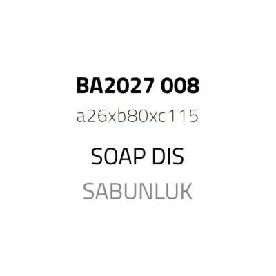 System Katı Sabunluk Beyaz/Krom Renk (BA2027 008 R1-CR) - 3
