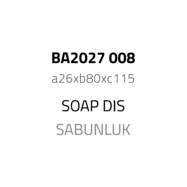 System Katı Sabunluk Beyaz/Krom Renk (BA2027 008 R1-CR) - 3