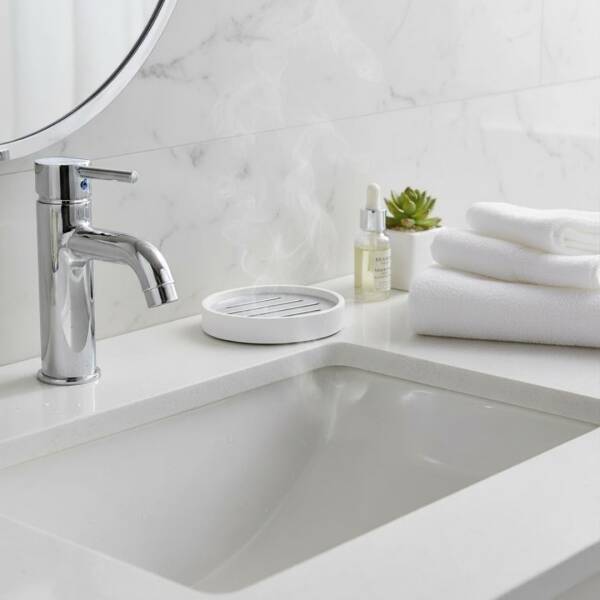 System Katı Sabunluk Beyaz/Krom Renk (BA2029 008 R1-CR) - 1