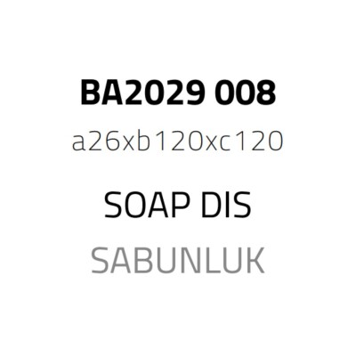 System Katı Sabunluk Mermer Desenli/Siyah Renk (BA2029 008 R3-AL6) - 2
