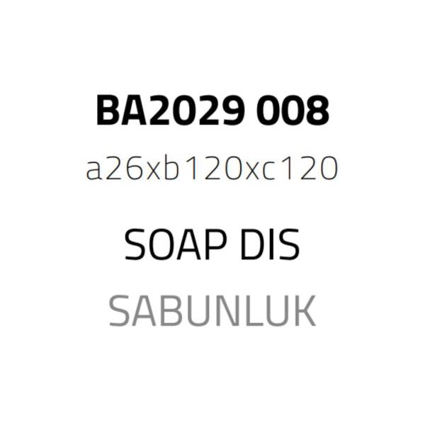 System Katı Sabunluk Mermer Desenli/Siyah Renk (BA2029 008 R3-AL6) - 2
