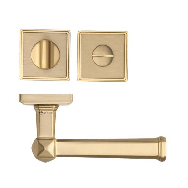 System Kayla Rozetli Kapı Kolu Gold Brance Renk (HA224RO17 GB) - 2