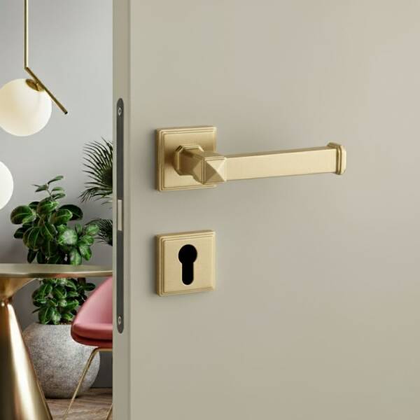 System Kayla Rozetli Kapı Kolu Gold Brance Renk (HA224RO17 GB) - 1