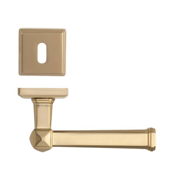 System Kayla Rozetli Kapı Kolu Gold Brance Renk (HA224RO17 GB) - 3