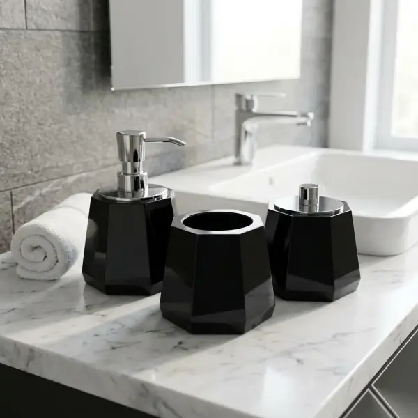 System Kristal Pamukluk Siyah/Krom Renk (BA2038 024 C2-CR) - 3