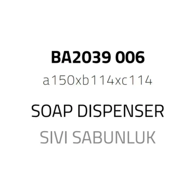 System Kristal Sıvı Sabunluk Krom Renk 150ml (BA2039 006 C1-CR) - 2
